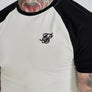 SikSilk - Ecru Black Raglan T-Shirt